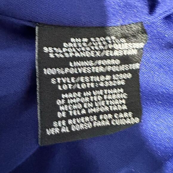 Morgan & Co. Strappy Open Back Jersey Gown Junior's Plus Sz 15 Blue Maxi NWT - Picture 8 of 10